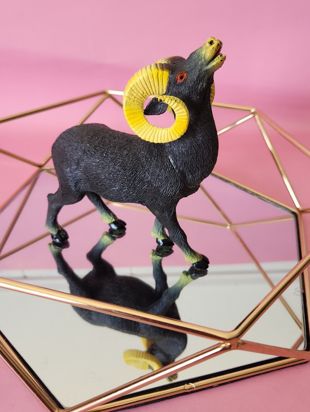 Black and Yellow Ram, Plastic Toy